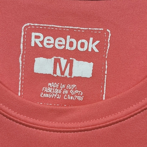 Reebok Short Sleeve Round Neck Tee Athletic Stretch - Picture 3 of 6